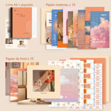 C Kit de scrapbooking esthétique rétro 346PCS rétro polyvalents création manuelle créative collection thème vintage autocollant