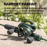 Moulinet baitcasting 7.2:1 bobine ratio d'engrenage 7.86 oz haute vitesse pêche baitcast lisse moulinet lightweight baitcasters