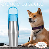 Bouteille d'eau pour chien 750ml isolation en acier inoxydable convient aux chiens chats facile à nettoyer matériau sain bleu