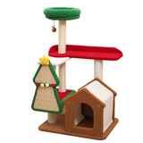 Arbre à chat hauteur 102 cm nouveau style de noël petite plateforme de saut jouets pour chats multi niveaux sisal avec griffoir