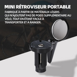 Rétroviseur vélo mini rétroviseur PC + PA distance de visualisation de vélo 20 m rétroviseur portable à angle réglable 62x62x105mm