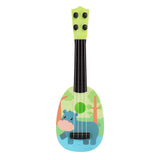 Ukulélé 4 cordes 36x12x4.5cm jouets de guitare jouet guitare ukulélé pour enfants à motif hippopotame bleu dessin animé mini-guitare