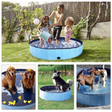 Piscine 160 x 30 cm Pliable et antidérapant Facile à vider Convient aux animaux et aux enfants de moins de 65 kg Piscine pour Chien