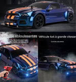 Voiture télécommandée 500mAh 2.4GHz 4WD RC voiture l'échelle réaliste voiture course dérive 30kmh jouet automobile modèle dérive