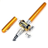 Alliage d'aluminium type stylo canne à pêche mini poche portable petite canne à pêche radeau de glace pêche pont pêche
