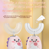 Brosse À Dents Électrique 400mAh U‑Shape 3 modes de nettoyage étanche IPX7 Timing intelligent Brosse à Dents Automatique rose