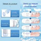 Dentaire hydropulseur kit 320ml portable électrique avec boîte irrigateur oral avec 4 buses nettoyage des dents water flosser