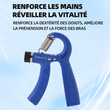 Hand grip basic grip strength grip 5-60 kg renforçateur de bras design ergonomique poignée confortable antidérapante TPR Bleu