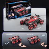 Voiture télécommandée 900 mah 6 tours avec la lumière musique pulvérisation cascades de drift voiture jouet chargement USB rouge