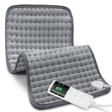 Coussin chauffant 40x76cm velours cristal 9températures 4 niveaux de minuterie protection contre la surchauffe Couverture chauffante