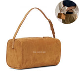 Sac d'oreiller en daim Sac porte-stylo simple Conception de niche Sac carré Sac à main à bandoulière simple Sac sous les bras