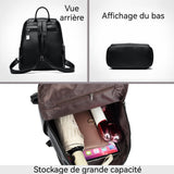 Sac à dos 28x13x32cm sac à dos confortable voyage en cuir souple grande capacité dos tendance idéal pour shopping et les voyages