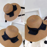 hapeau de soleil de plage 2PCS style familial chapeau à larges bords anti-UV de protection solaire de plage tissé à large bord