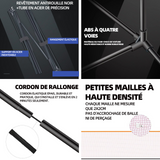 Filet de badminton 6.1x1.55m filet de tennis portable trois niveaux réglables filet de volley exterieur filet de volleyball portable