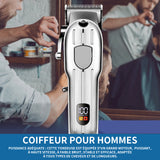 Tondeuse a cheveux 800mAh afichage numerique netoyeur corps entier afichage numerique silencieux outils electriques sans fil rasoir