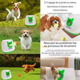 Lanceur automatique de balle pour chiens avec télécommande et 3 balles rebondissantes 4 niveaux réglables lanceur de balles