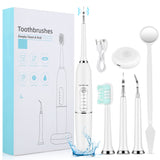 6 en 1 Mini fil dentaire  Smart Electric  Têtes de brosse remplaçables  Nettoyage buccal   Détartrage  Blanchiment des dents