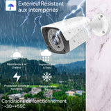 Caméra 4 PCS 4k HD 5mp exterieure étanche caméra surveillance filaire surveillance exterieur détection humaine vision nocturne