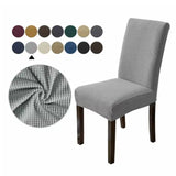 4 pièces Couvertures de chaises de restaurant  Housse de chaise couleur pure  Gris  Housse de chaise siamoise  Hôtel  Ménage