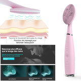 Brosse Nettoyante Visage Électrique Batterie externe portable 300 mAh avec poignée en silicone étanche IPX6 Brosse nettoyante visage