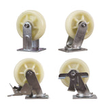 Roulettes pivotantes 7.5cm jusqu'à 80kg avec frein pour meubles roue en caoutchouc pour chariot pour déplacer des meubles lourds