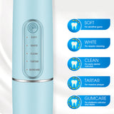 Nettoyeur de dents électrique  5 vitesses réglables  Nettoyage et brossage 2 en 1  Conception étanche   Appareil dentaire à domicile