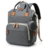 Sac à langer 38x27 cm Tissu Oxford Grande capacité de 20 L Peut contenir 3 biberons Peut se déplier en lit bébé de 70 cm Sac à dos