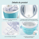 Machine à glace 500ml faire de la glace fonctionnement boutons cuisine parent-enfant préparant de la glace prêtes en 10 minutes