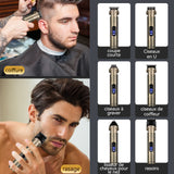 Tondeuse cheveux tondeuse barbe homme barbe kit de tondeuse rasoir étanche tondeuse à cheveux tondeuse corps précision