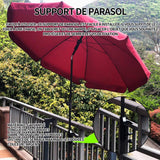 Support de parasol maximale la taille 2.6 inch support parasol clip de parasol universelle de parasol pour parasol plage terrasse