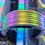 Châssis de refroidissement d'ordinateur de bureau Barre lumineuse de châssis Fil néon Fil lumineux silicone Lumière multipiste