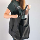 Mode sac à dos nouveau rétro Simple grand sac en cuir souple grande capacité une épaule Portable seau Type sac fourre-tout