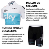 Maillot de cyclisme 23x29cm L vêtements taille manches courtes cuissard court blanc gel 3D rembourré maillot de cyclisme respirant