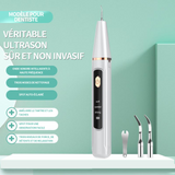 Appareil nettoyage dents 24.5X25X189mm nettoyeur dent portable ondes acoustiques intelligentes portables nettoyeur dentier ultrason
