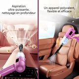Souffleur air comprimé 3500Pa 78W 2000mAh Aspirateur portatif à grande puissance d'aspiration et chargement sans fil pour la maison