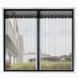 Rideau de porte 80x200cm rideau de porte anti-moustique rideau de séparation rapide fermable moustiquaires fines pour fenêtres