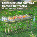 Barbecue à charbon 76x36x20cm barbecue à charbon de bois barbecue portable au charbon barbecue de bureau barbecue charbon de bois