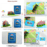 arte de voeux 20x15cm sculpture en papier tridimensionnelle carte de vœux d'anniversaire thème du parc d'attractions carte postale