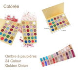 Palette de fard 22x14cm 24 couleurs palette d'ombres à paupières paillettes pour le maquillage des yeux highlighter pearl danse