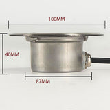 4 Pcs Outdoor Recessed LED Spotlight 3w IP68 Warm Light Ground Buried Light Waterproof Stainless Steel Light Garden Buried Lights