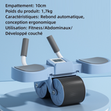Roue abdominale à rebond automatique équipement d'exercice de roue pour l'entraînement base fitness abdominal exercice à la maison