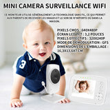 Camera cachee 3.2in 640x480p camera sans fil invisible avec 3,2 pouces lcd 2 voies audio parler réglable vision de nuit caméra