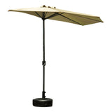 Parasol de jardin 3m parasol de jardin extérieur demi-parasol de jardin parapluie de jardin en demi-cercle pare-soleil extérieur