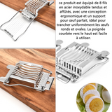 oupe-oeufs 13,7x9,2x2,5 cm coupe-œufs en acier inoxydable séparateur d'œufs multifonctionnel outils de cuisine coupe-œufs fantaisie