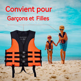 Gilet de sauvetage flottabilité supérieure à 4 kg gilet de sauvetage pour enfants qualité solide convient aux enfants 5 à 12 ans