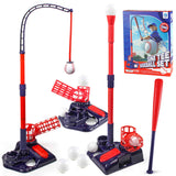 Machine de baseball 1,2 m réglable en hauteur ensemble de balles en T 3 en 1 pour enfants ensemble de jouets éjection de baseball