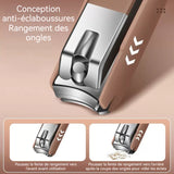 oupe ongles 7 pcs ensemble complet de coupe-ongles anti-éclaboussures beauté des ongles Avec cure-oreilles et tondeuse à sourcils