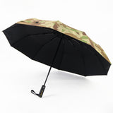 Parapluie automatique 64x110cm 10 baleines imperméable résistant au soleil ouverture par simple pression facile à transporter