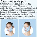 Dispositif de beauté ems avec télécommande avec 6 modes et 9 niveaux masseur facial appareil de beauté appareil massage visage
