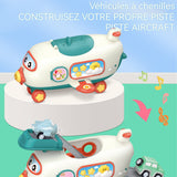 Inertie pour enfant 32x17cm avions de transport musicaux véhicule à inertie enfants jouets comprend 3 véhicules et 1 petit avion